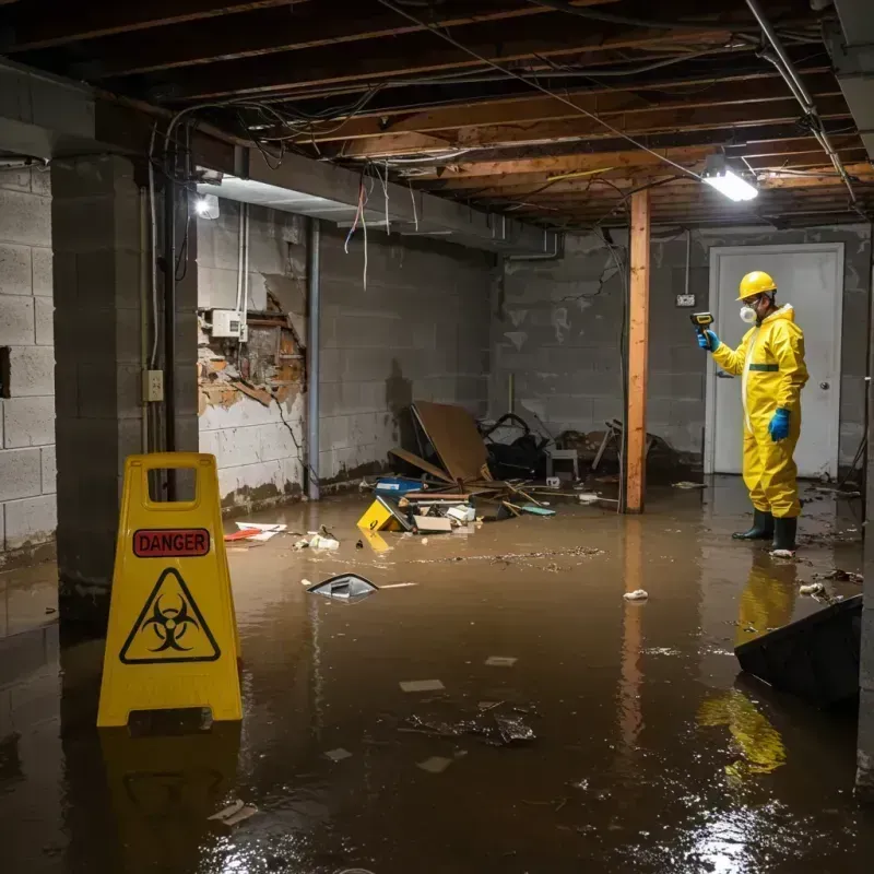 Flooded Basement Electrical Hazard in Pine Level, AL Property